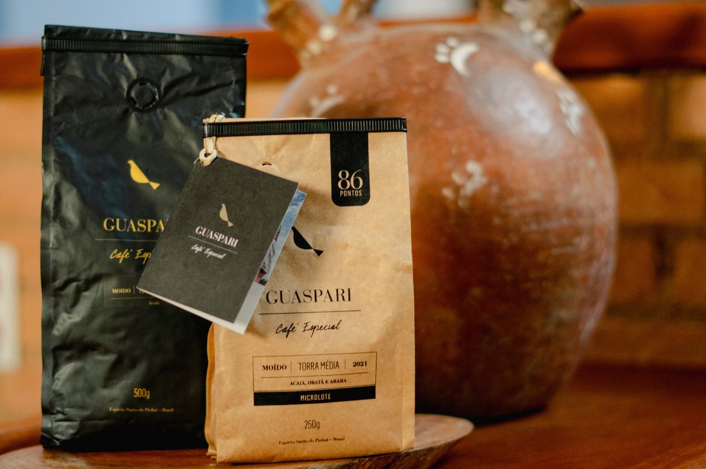 Além de vinhos, a Guaspari possui uma linha de café especial